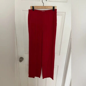 Anthropology Ichi Womens Dress PantsRed High Waist US 4 Small Wide Legs Trousers
